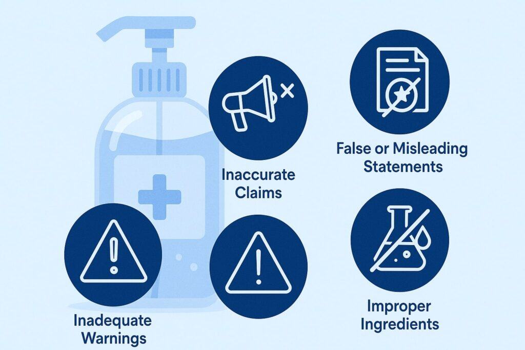 Common Types of Mislabeling in Hand Sanitizers