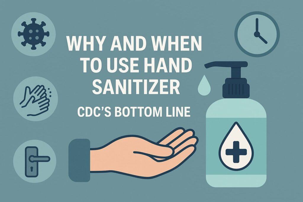 Why and When to Use Hand Sanitizer—CDC’s Bottom Line