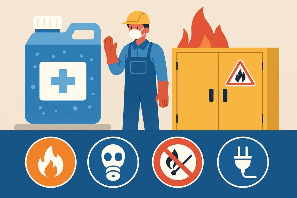 Fire and Chemical Safety Basics When Storing Bulk Hand Sanitizers