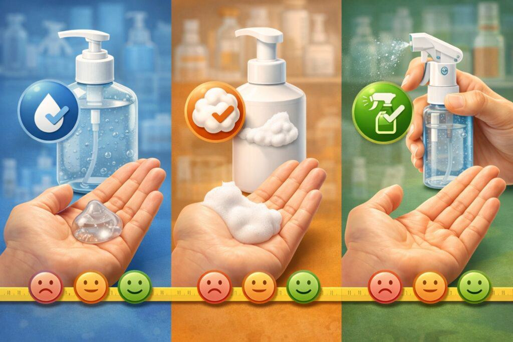 Comparing Gel, Foam, and Spray Hand Sanitizers: Which One Works Best for You?