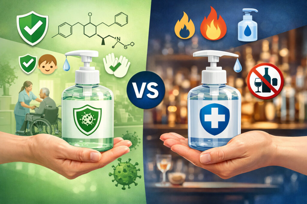 Benzalkonium Chloride vs Alcohol: When “Alcohol-Free” Hand Sanitizer Ingredients Make Sense